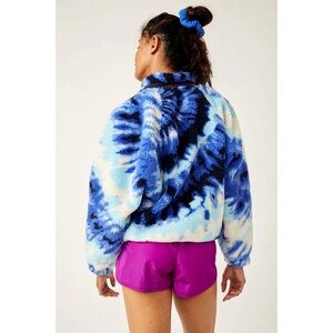 💕 FREE PEOPLE movement rocky ridge pullover NEW size XS in ocean tie dye combo